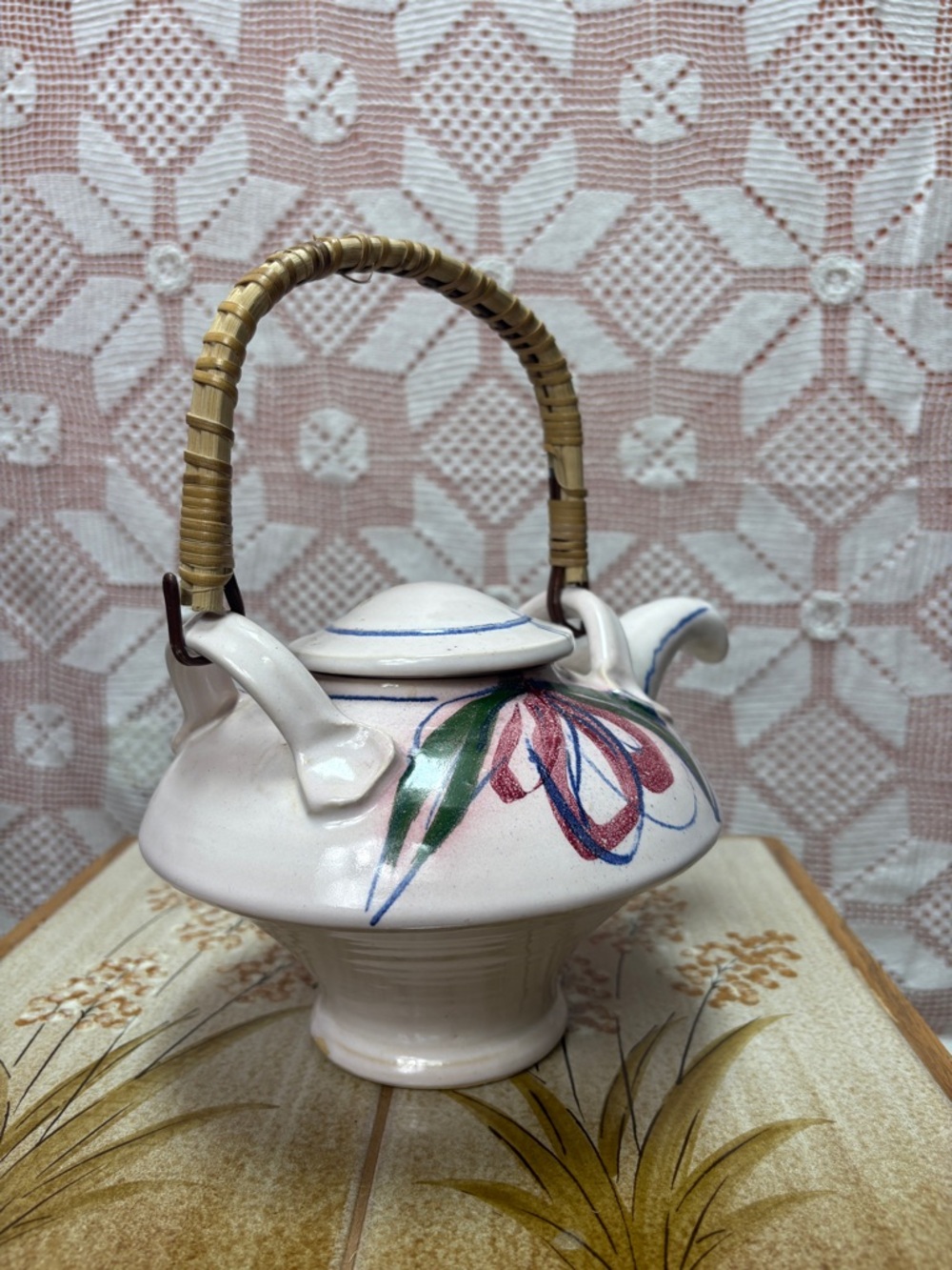 Goldie Sherman Studio Pottery Teapot Majolica Style Canada - Picture 9 of 14
